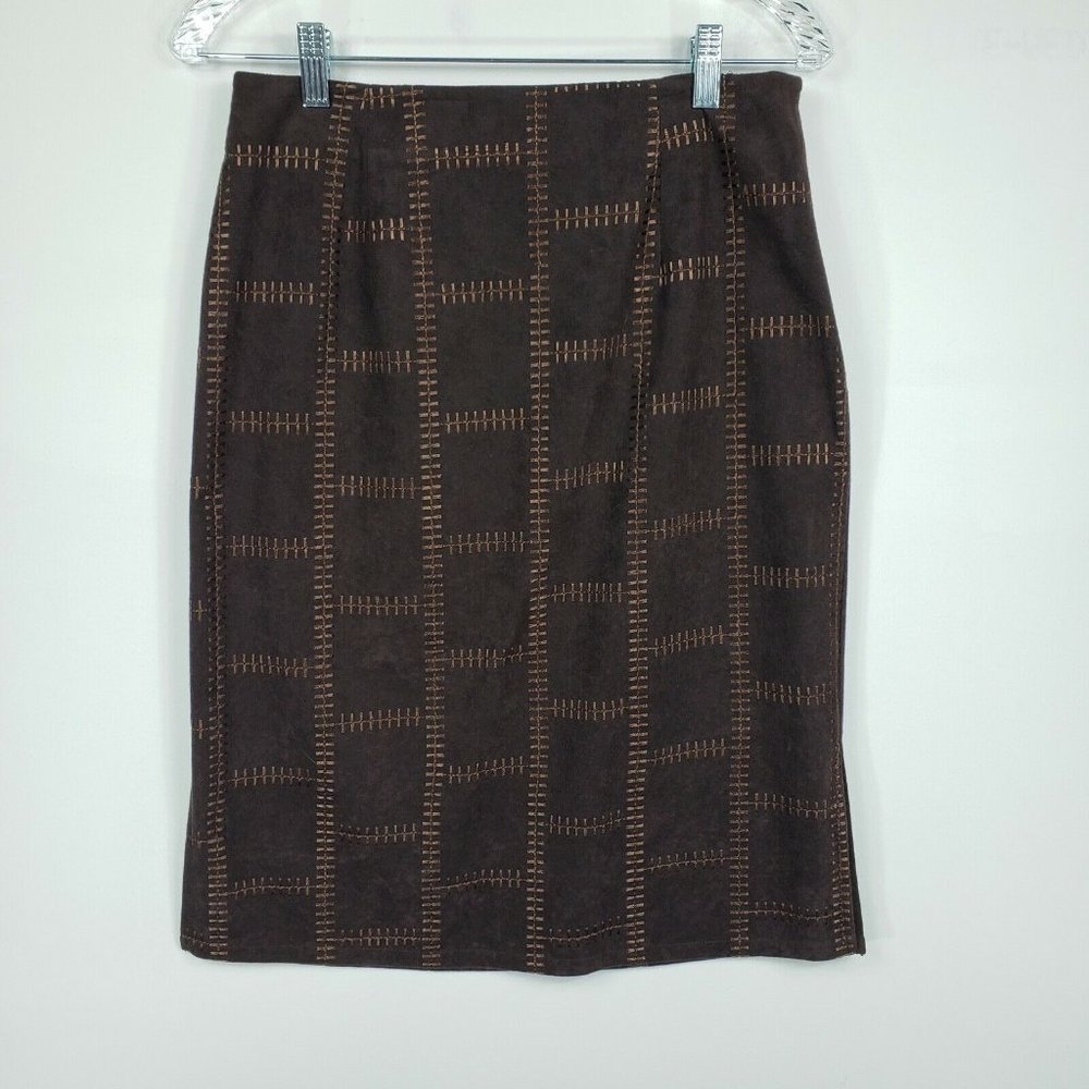 Bentley Arbuckle Womens Brown Skirt Thread Detail Size 6